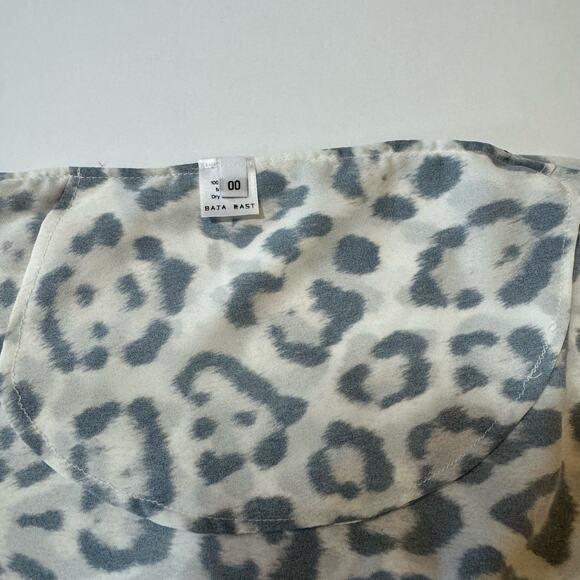 Baja East Animal Print Mini Shift Dress Size 00 - Picture 9 of 9